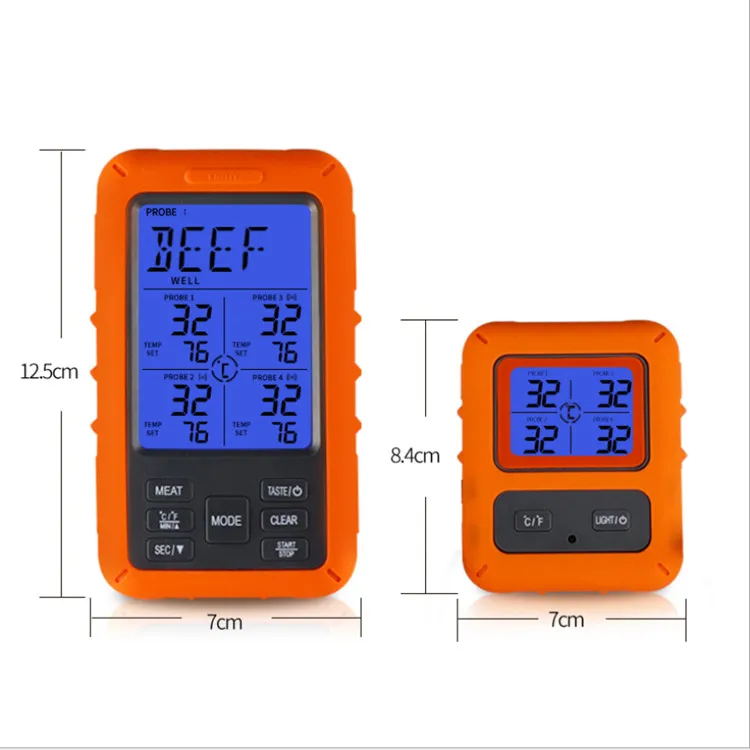 New wireless food thermometer electronic digital display thermometer for remote barbecue thermometer in home kitchen