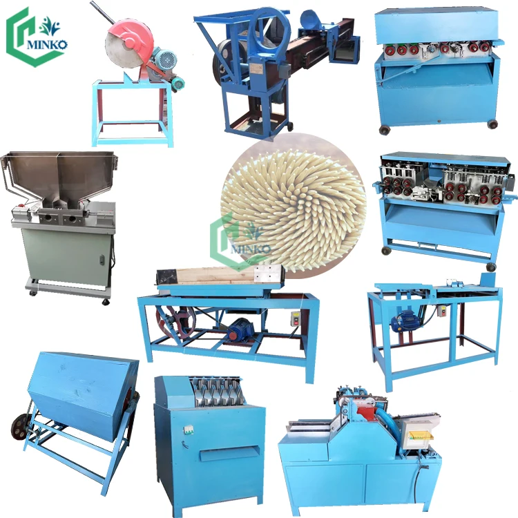 Bamboo toothpick manufacturing making machine price sharpener packing machine toothpick production line