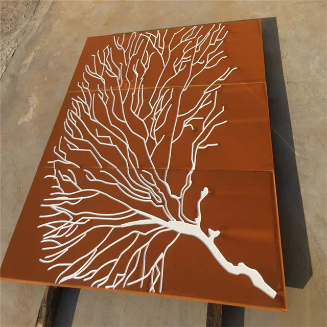 Лазерная резка декоративные наружные садовые художественные панели Corten