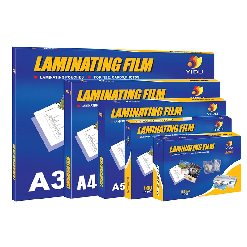 Yidu Hot Sale Super Adhes 80mic 100mic PET PE Application Thermal Lamination Pouch Film Manufacture