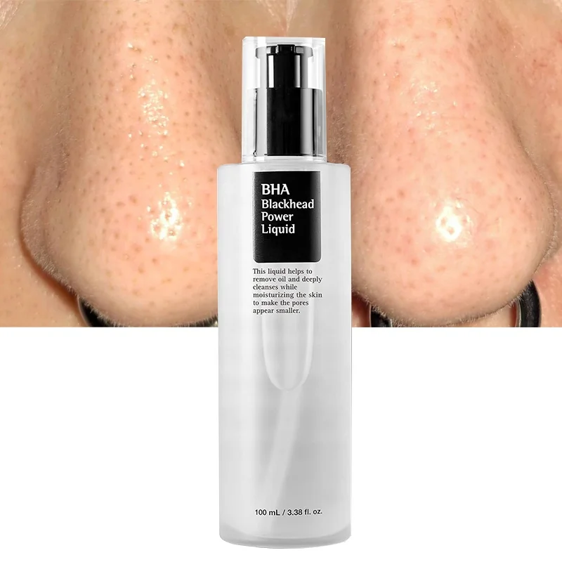 Wholesale 100ml organic face toner exfoliates dead skin cells bha blackhead power liquid for all skin types