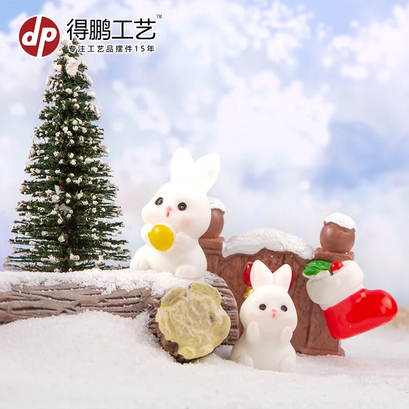Depeng Christmas Decorations Santa Snowman Microlandscape Decoration Train Box Sock Bell Gift Diy Accessories