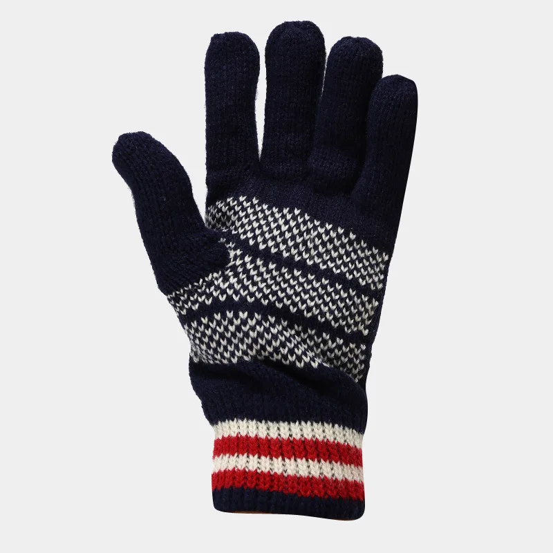 2022 New unisex outdoor riding Windproof rice flag Beanie hat  fleece-lined wool scarf touchscreen gloves neck scarf hat mittens