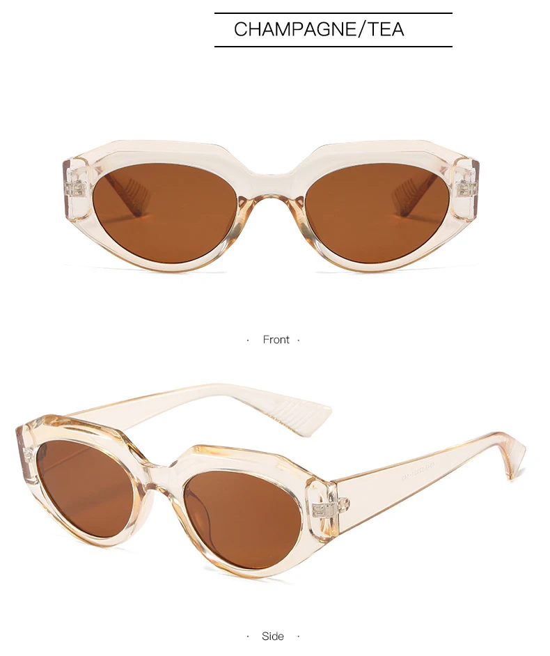 newest plastic cat eye sun glasses uv400 retro metal hinge crystal shades custom logo INS fashion sunglasses