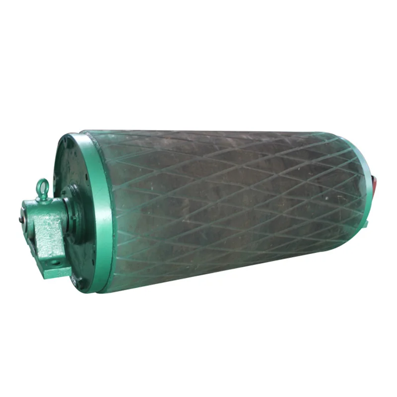 Conveyor System Rubber Coated Roller Flat Belt Conveyor Pulley Drive Pulley
