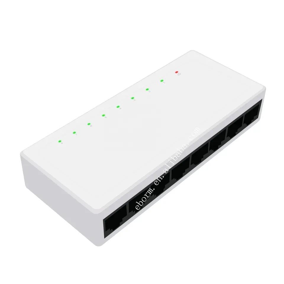 Ethernet Network Switch 10/100M Ethernet 8 Port PoE Switch Unmanaged plastic Design fast switch