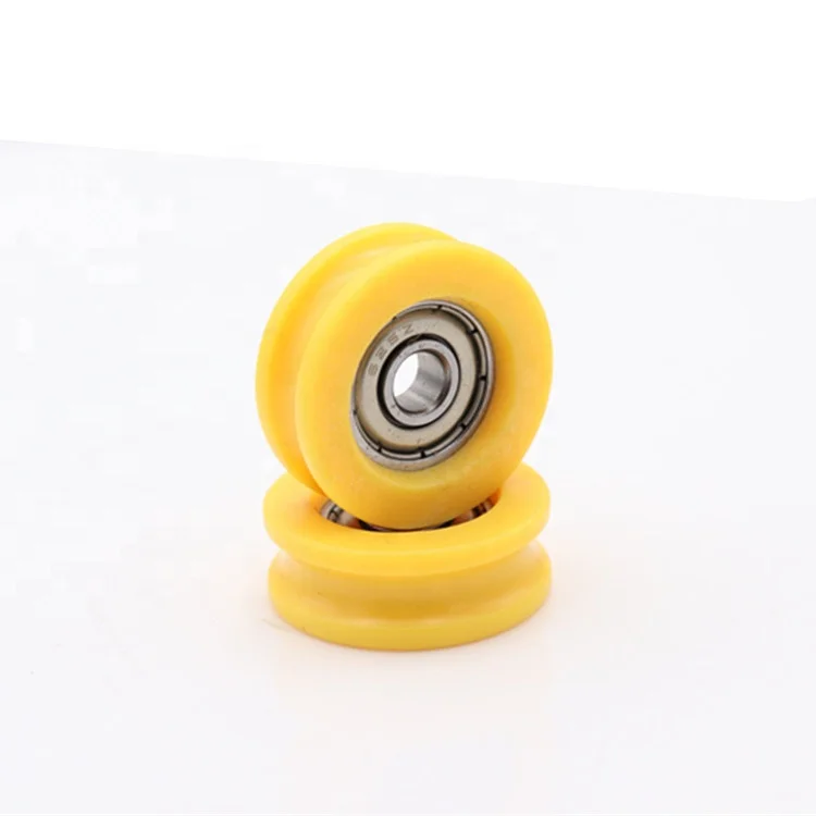 Plastic nylon U groove roller wheel 5*24*9mm nylon roller wheel for sliding windows door