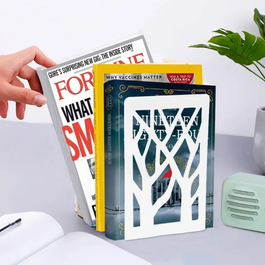 Современный дизайн металлические книжные концы Нескользящие сверхпрочные полки офисные настольные декоративные подставки для книг