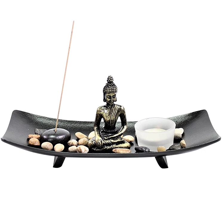 Оптовая продажа, настольные украшения из смолы, мини дзен сад для дома и офиса