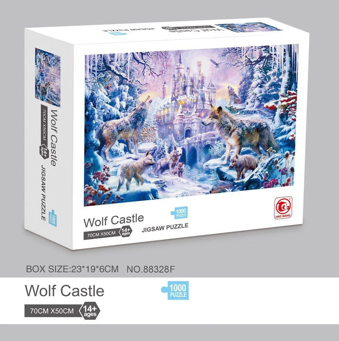 Adult 1000pcs Landscape City Oil Painting Paper Jigsaw Puzzle Creative Birthday Gift Puzzle Decompression Toy