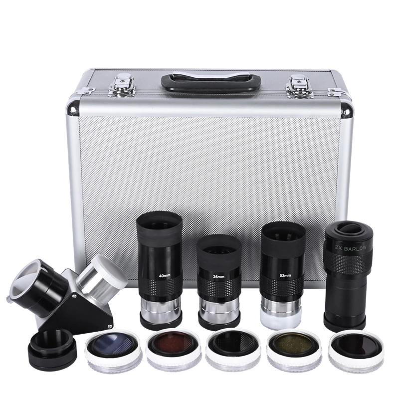2 inch telescope accessory eyepiece 40MM 32MM 26MM eyepiece +2X auxiliary +90 DegreeZenith Mirror+6CPS Filter +Adapter OSL-233