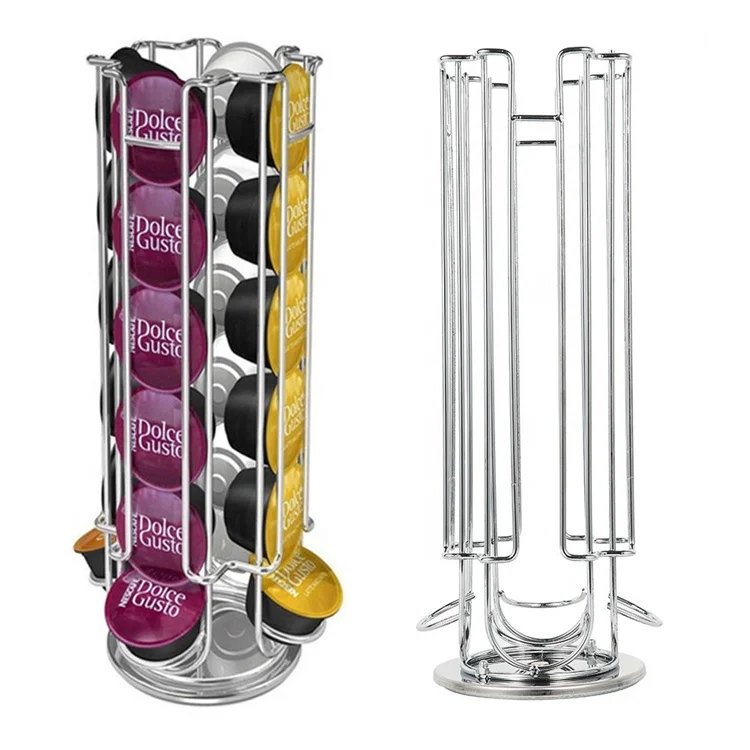 Metal Coffee Pod Holder Plating Rack Stand Storage Shelves For Dolce Gusto Capsule