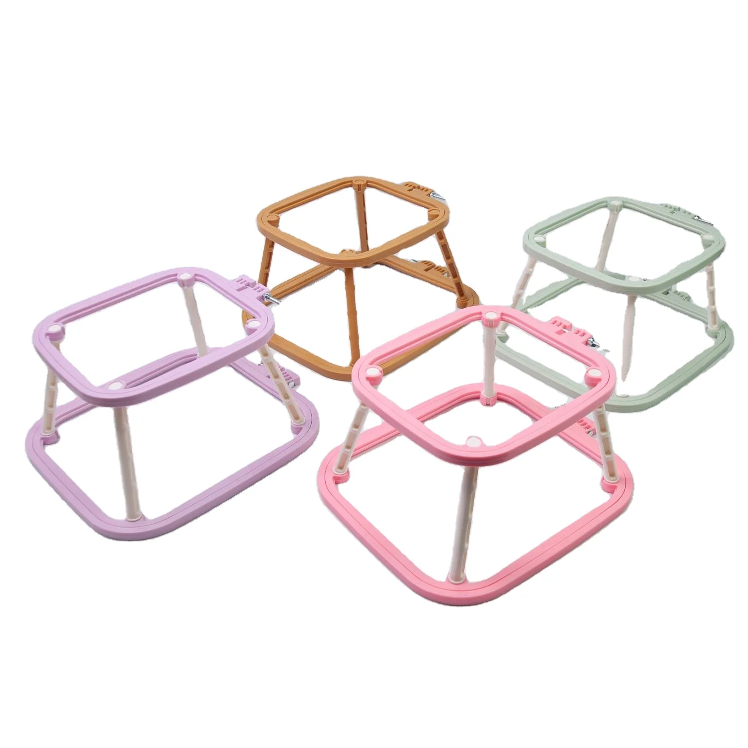 Plastic 2 Layer ABS Adjustable Sewing Tools Desktop Stand Cross Stitch Ring Frame Rack Embroidery Hoops