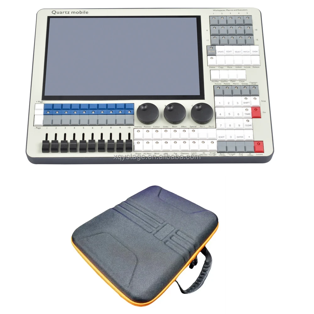 Mini Quartz Mobile V16 Built-in Battery Touch Screen DMX Lighting Console Professional Stage Lighting Controller