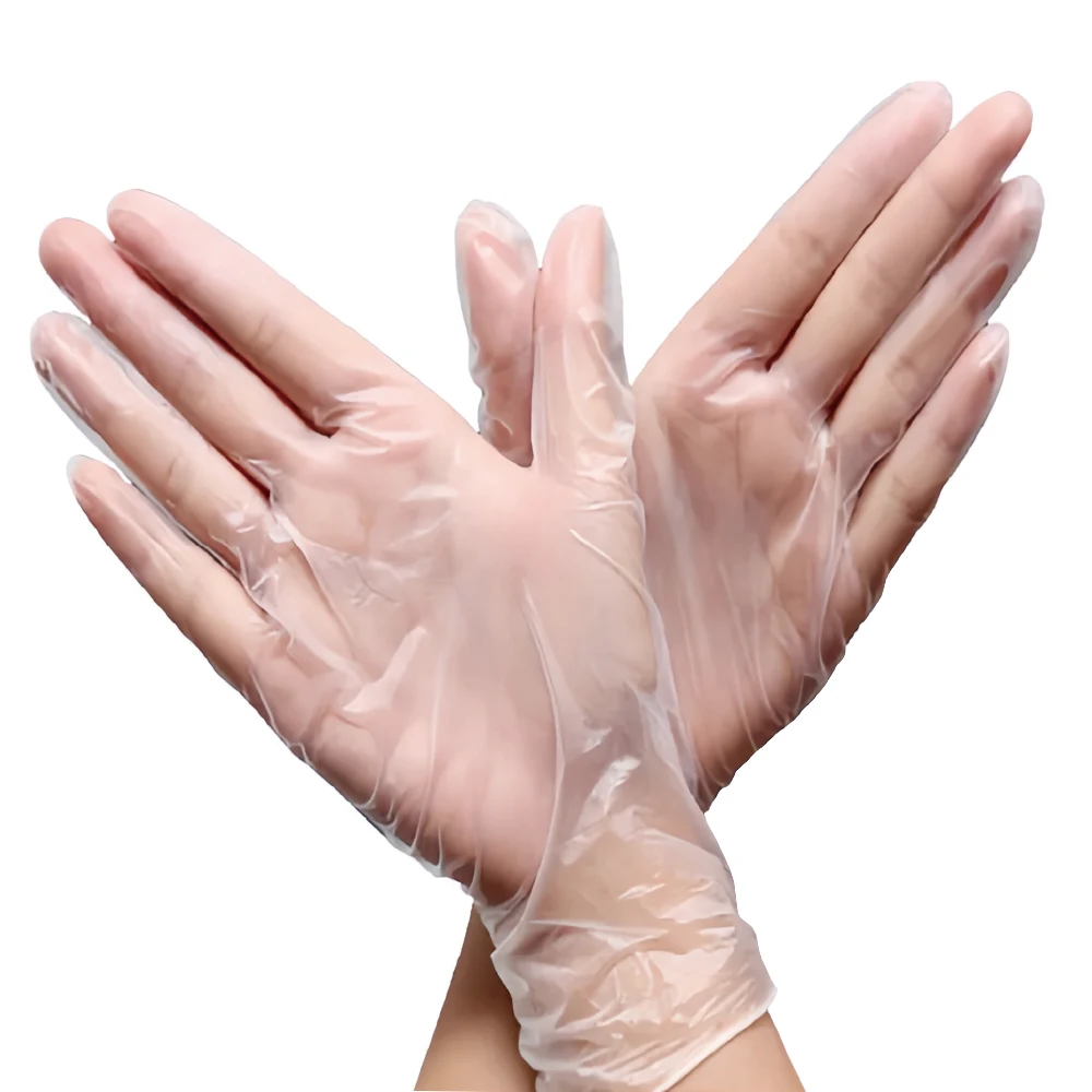 China wholesale CE waterproof factory machine PVC gloves large vinyl gloves with CCOSOM