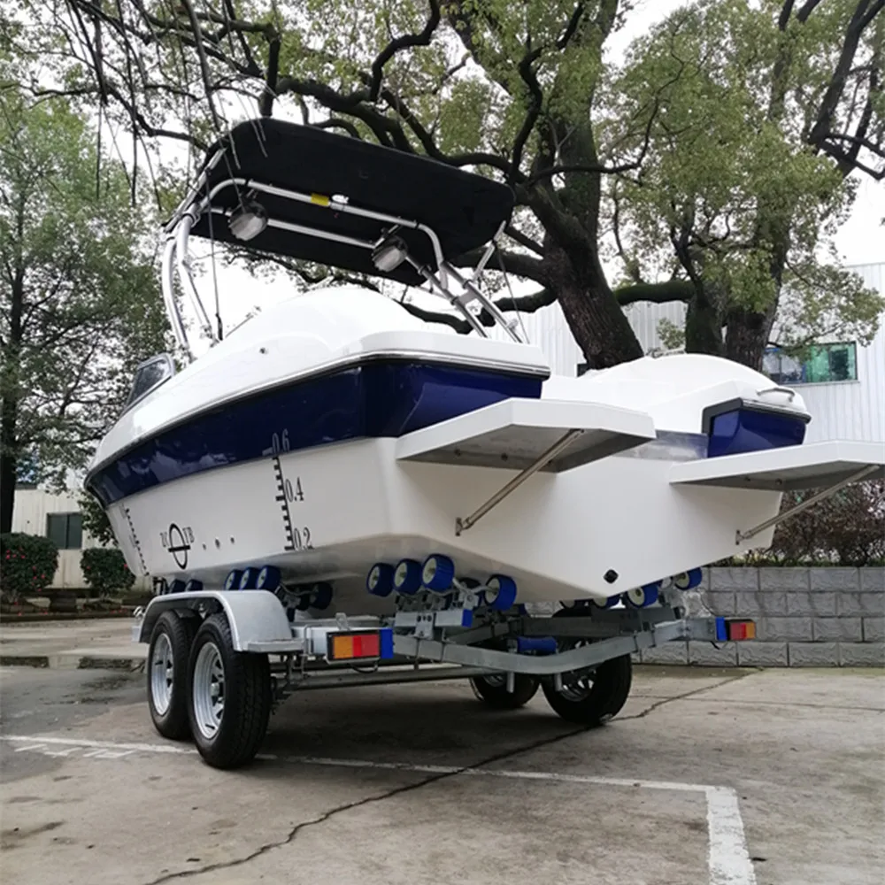 5.8m length bow rider sport boat fiberglass for commercial use or resell or family use