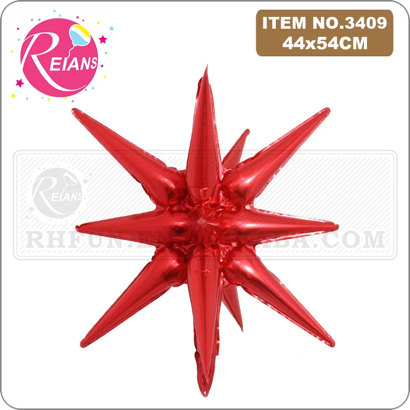 22 Inch Large Explosion Star Balloon Birthday Party Celebration Wedding Decoration Water Drop Cone Aluminum Foil Balloon Party
