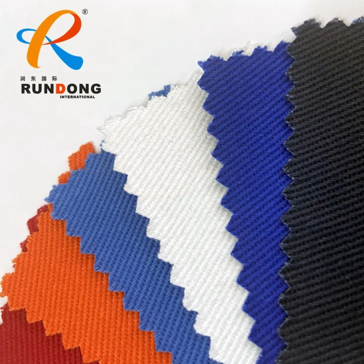 Rundong Comfortable Textiles 100%c fabric flame retardant Twill fabric for uniform