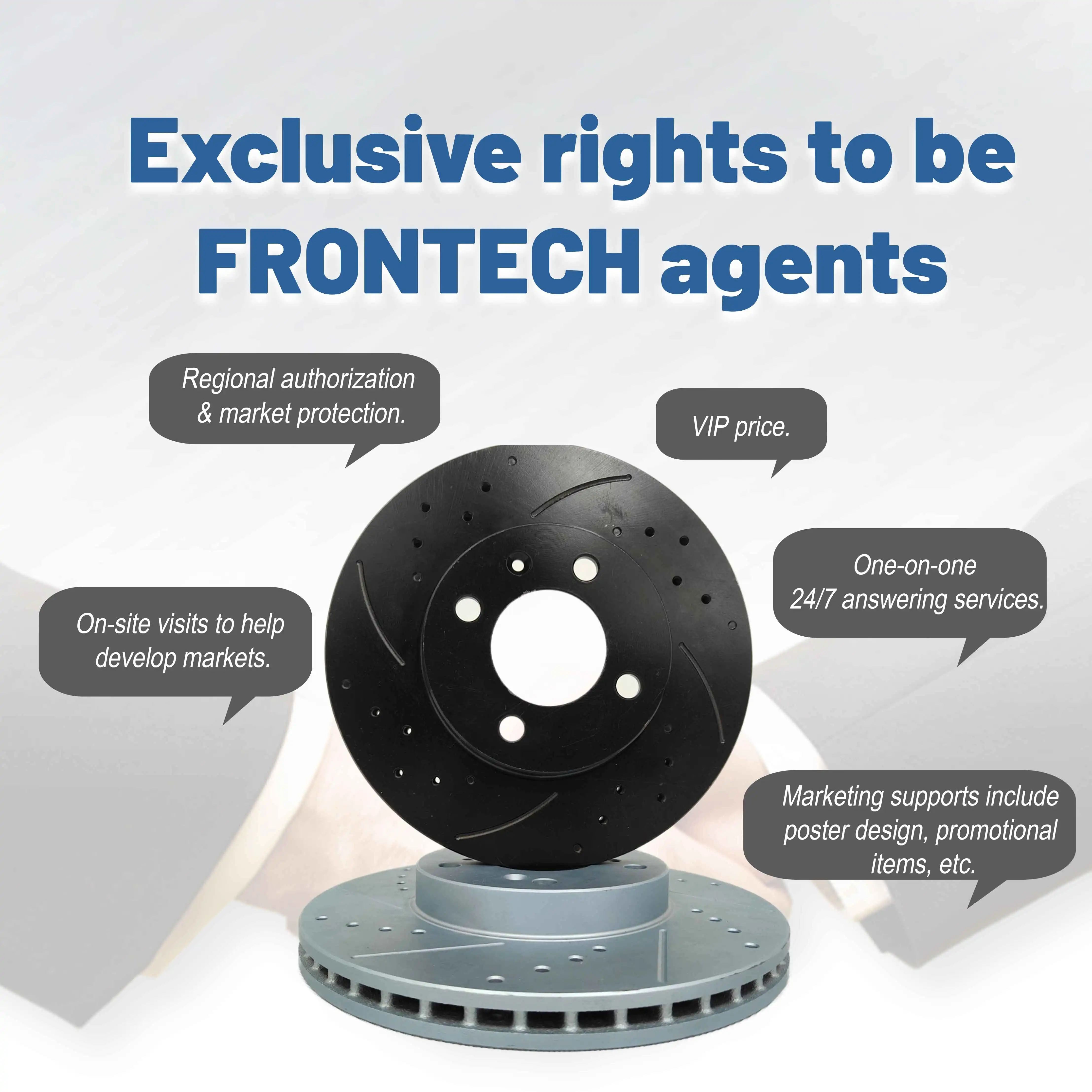 Frontech custom designed  high-performance aluminum brake rotor is perfect fit for Audi A3 S7 RS Q8 RS7 sq7 discs