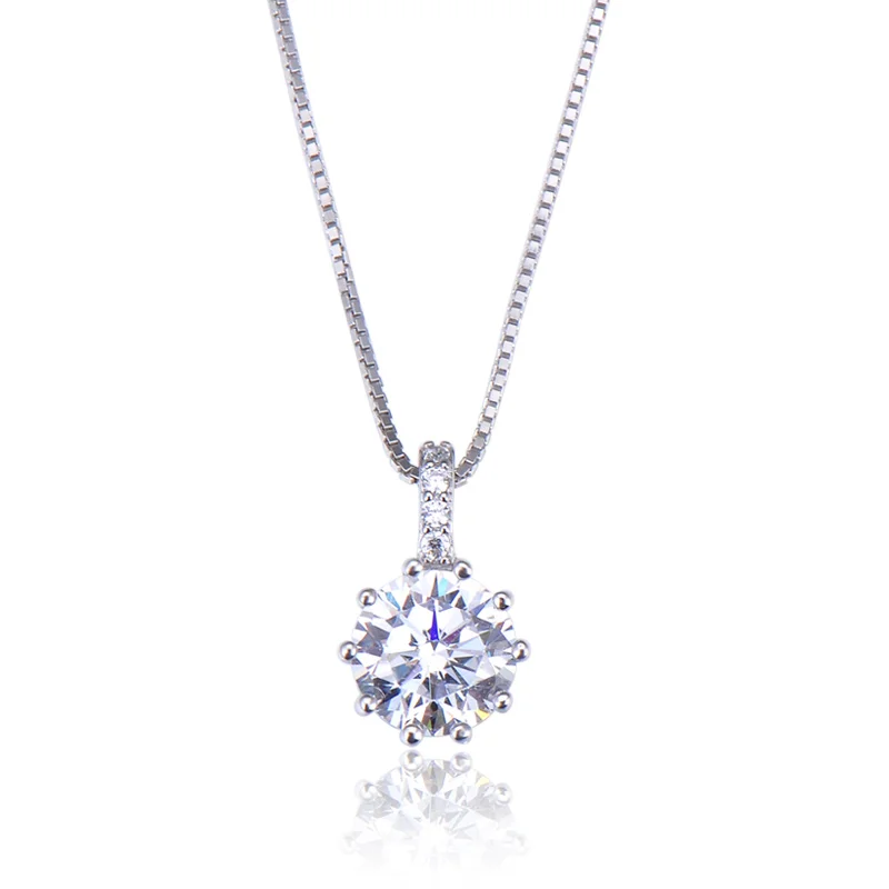 Classic Wedding Necklace Set Silver 925 Wholesale Shiny Cubic Zircon Necklace