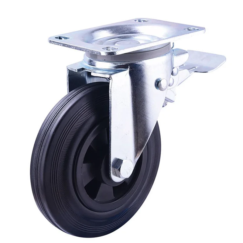 New style heavy duty steel castor wheel 6/8 inch industrial trolly wheel heavy duty caster