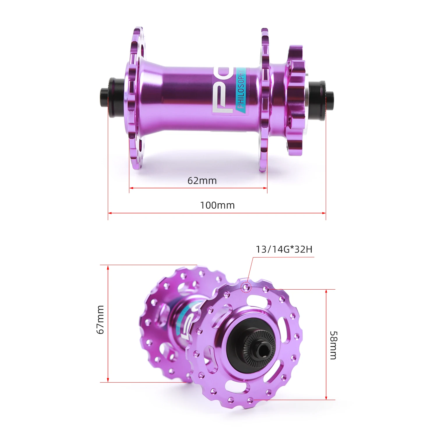 POLSO MH019 MTB Hub 32holes Light Weight Quick Release 8-11S Dirt Hub 135mm 120 clicks Noisy Mountain Bicycle Hub