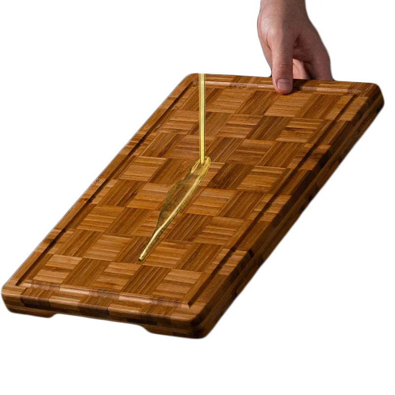 
Personalized Custom Extra Large Bamboo Cutting Board Chopping Boards with Juice Groove Organic 