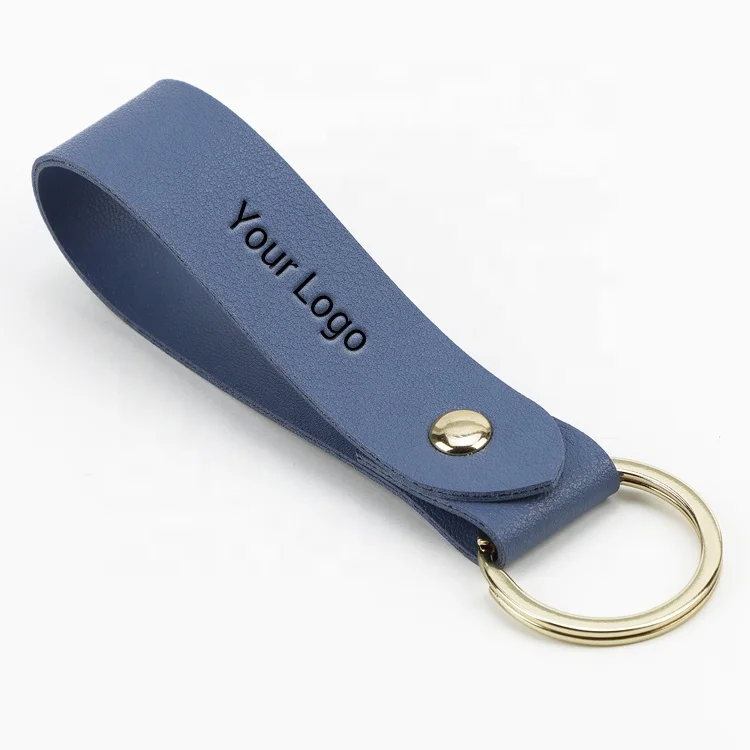 Fast Delivery Simple Lightweight Keychain Personalized Birthday Gift Custom Monogrammed Colorful Pu Leather Key Chain