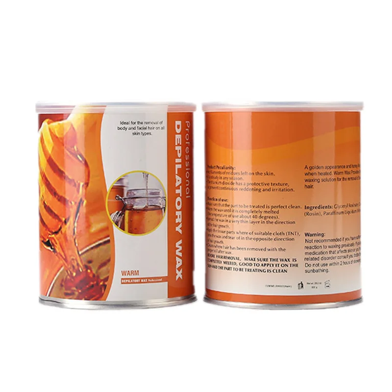Wholesale Private Label 14oz 400g Depilatory Soft Wax Hot Liposoluble Wax Hair Removal Tin Wax