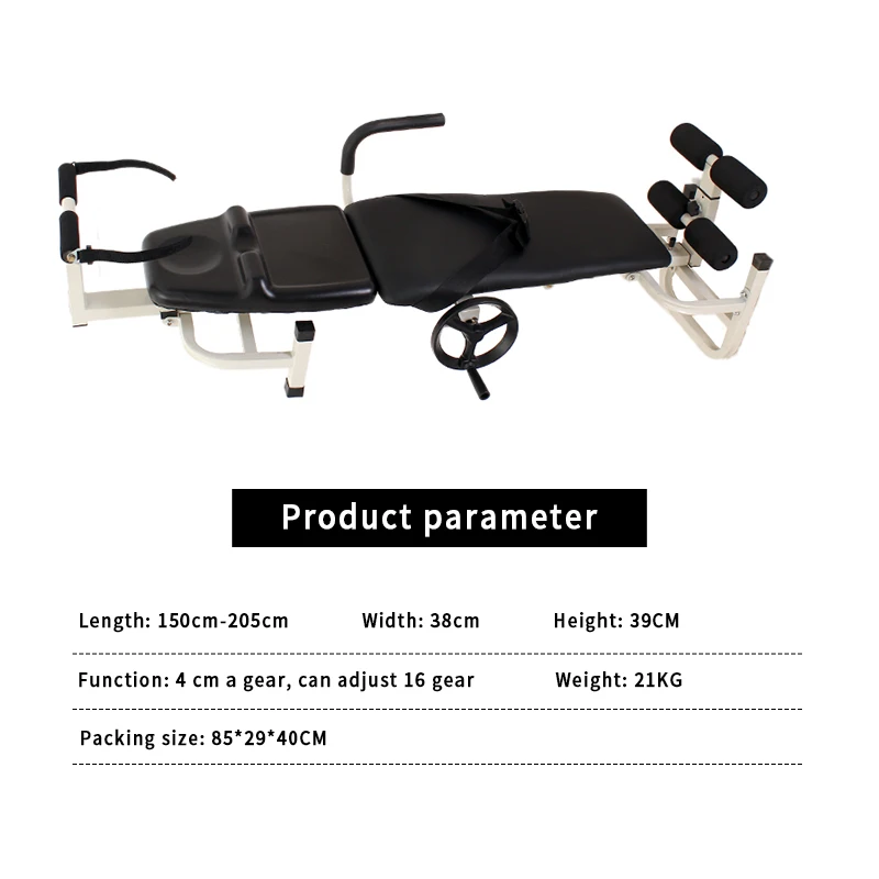 Multifunctional Steel Physiotherapy Traction Bed Narrow Version Comfortable Intermittent Lumbar Cervical Hospital Support Whole
