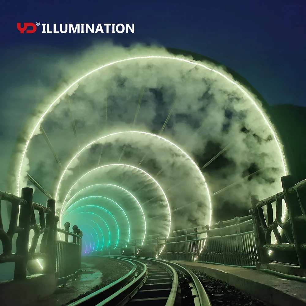 flexible waterproof ip68 strip light 360 degree light NO dark areas spi rgb sculpture lighting