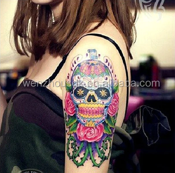 custom skin temporary tattoo,hot sale 3D arm big tattoo sticker
