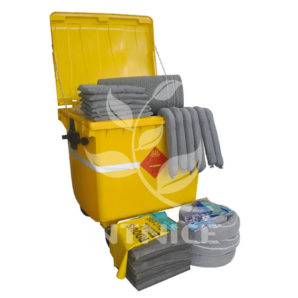 600 LTR OIL SPILL KIT  4 WHEELED BIN for Workplace Emergency Response