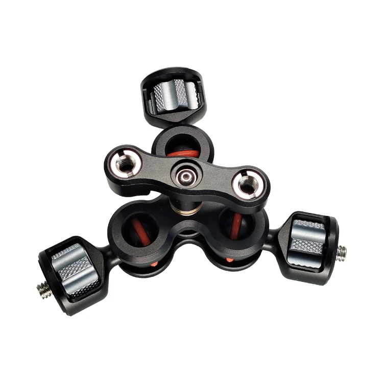 Three ball head  1/4 Thread Screw Adjustable Friction universal bracket monitor SLR camera accessories magic arm