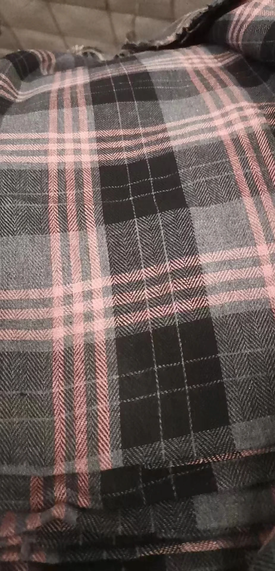 Winter Warm Yarn Dyed Breathable Single-Brushed 100% Cotton  Lattice Printed Flannel Fabric