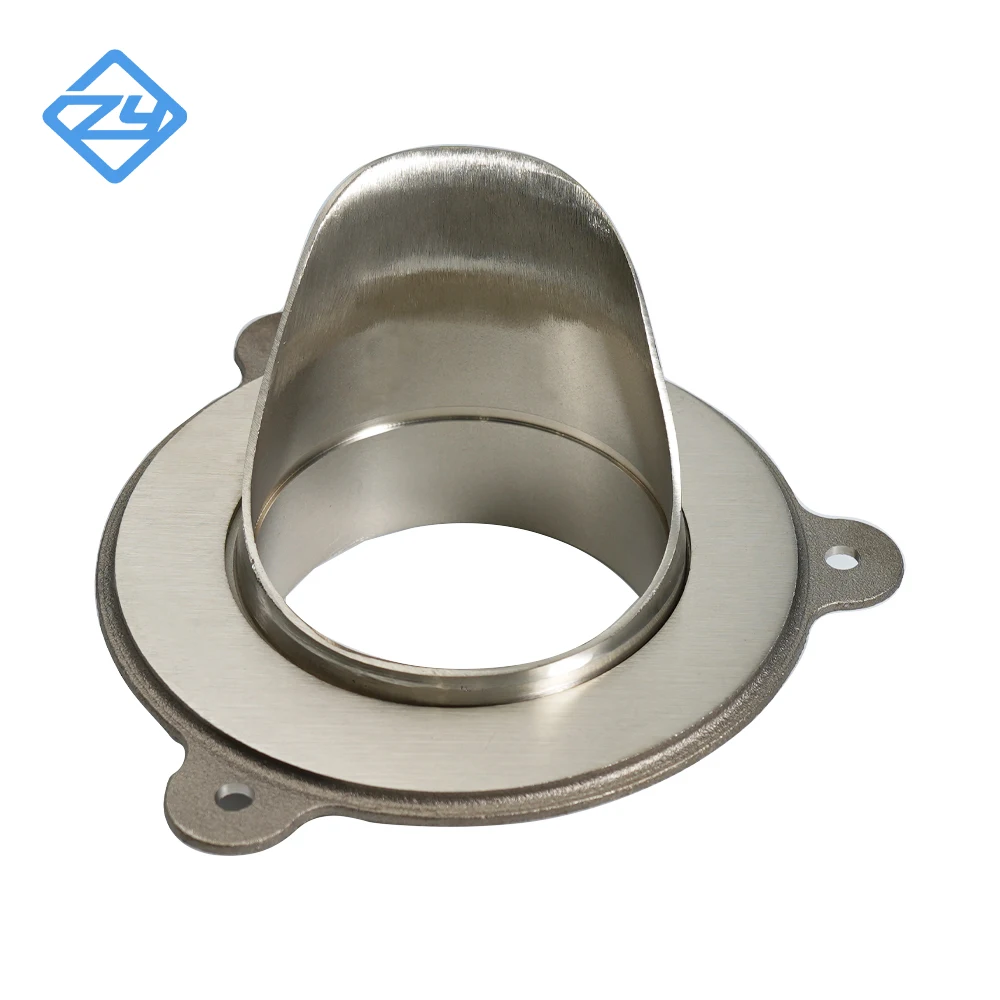Nickel Bronze Downspout Nozzle Floor Drain with Flange Drainage for Roof Strainer