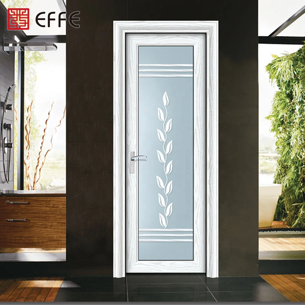 
new design fire rated single pane american style door bathroom tempered glass door 