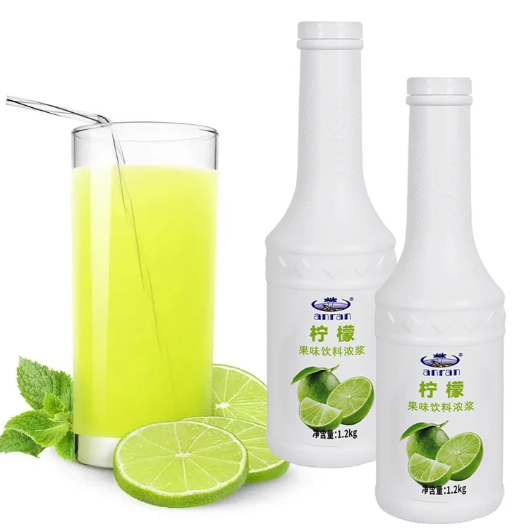 Factory Supplied Lemon Flavored Fruit Juice and Beverage Concentrate Thick Pulp Liquid Syrup