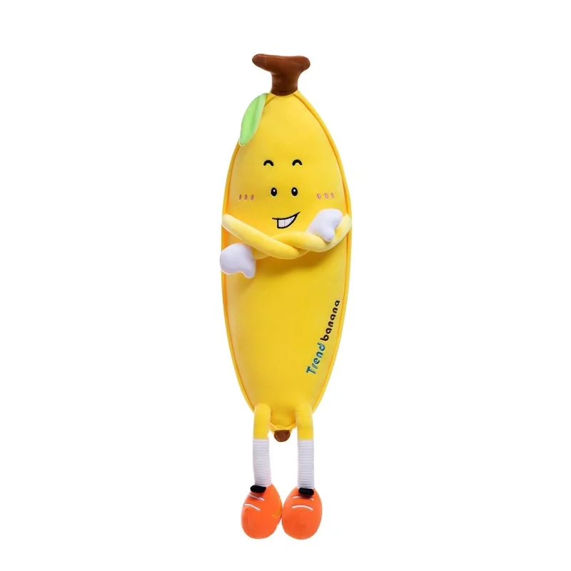 Wholesale Soft Stuffed Trend Banana Mood Plush Pillow Toys Cute Emotional Doll Toy 80 CM