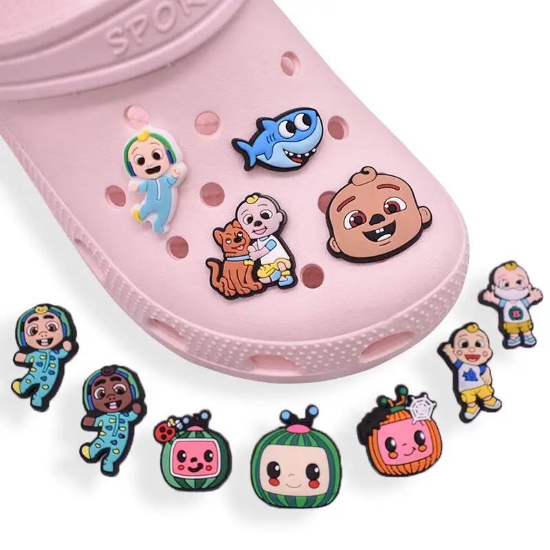 Cartoon Cute Removable PVC Soft Shoe charms wholesale clog shoe charm Decoration custom kids Shoe flower charms
