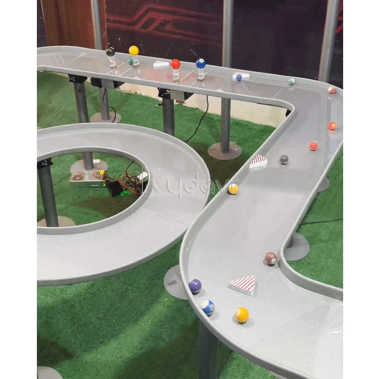 Fubeca diy custom billiard marbles pinball rolling bead rally maze run racing game F1 car simulation tournament marble track