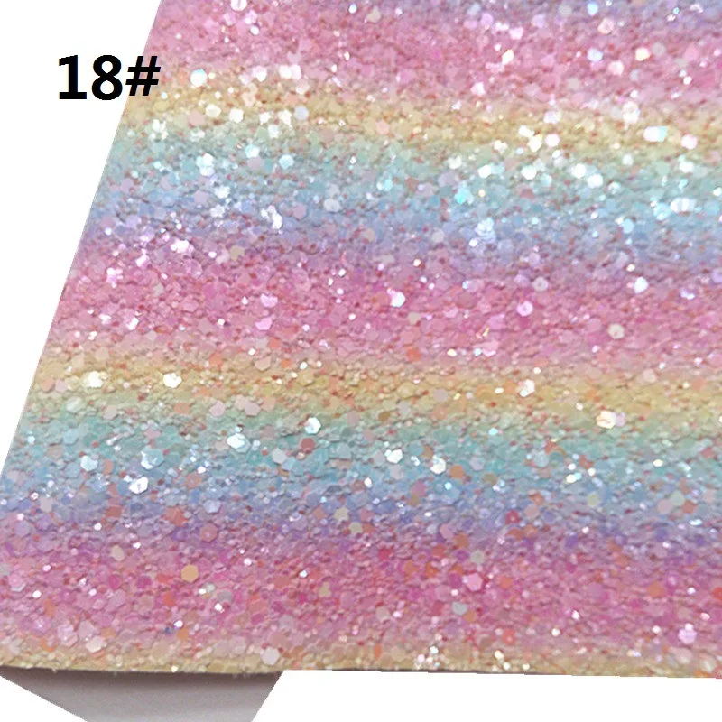 New Designer 1 mm A4 Size Laserable Chunky Shimmer Vegan Shiny Rexine PU Glitter Leather Sheets for Crafting DIY Shoes Bags Bows