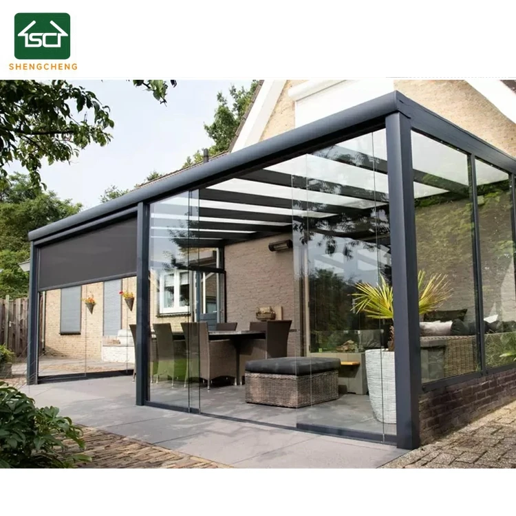 Garden Polycarbonate Roof Awning Aluminium Profiles Patio Cover Balcony Patio Cover for terrasoverkapping