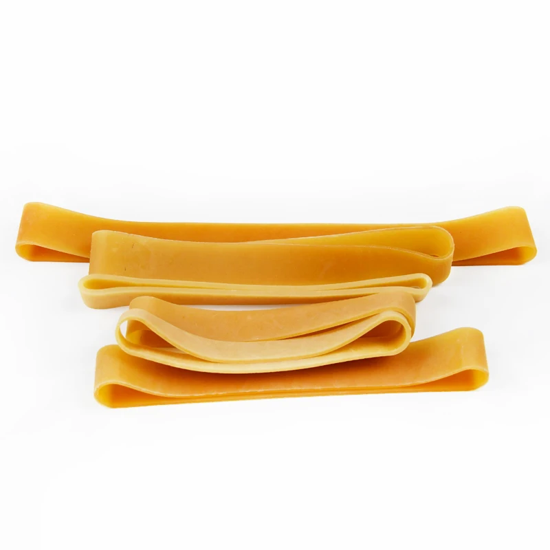 Best product various specifications width natural rubber material strong elasticity yellow rubber band