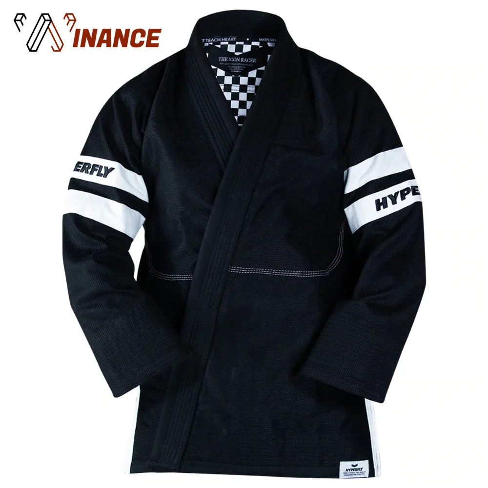 Cheap High quality custom embroidery and custom patches pearl weave fabric 100% cotton bjj gi kimono brazilian jiu jitsu gi