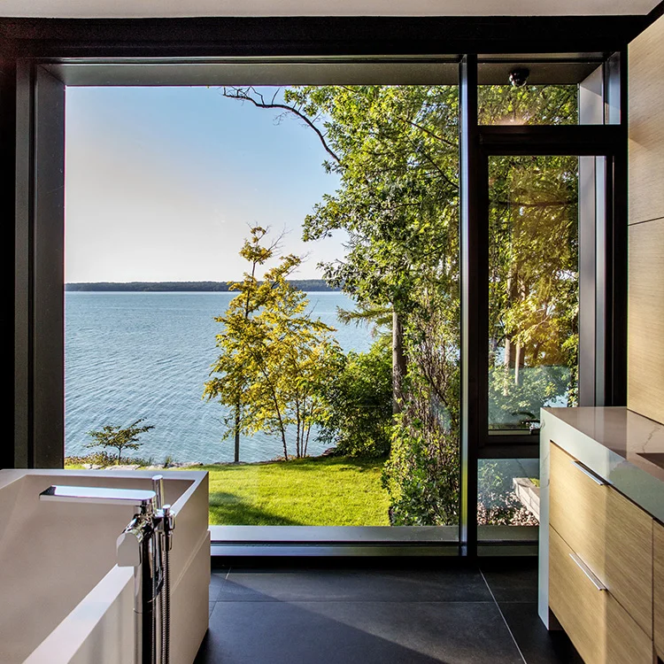 JBDhome Newest Design Customized Ultra Thin Double Glazed Waterproof and Soundproof Aluminum Casement Windows