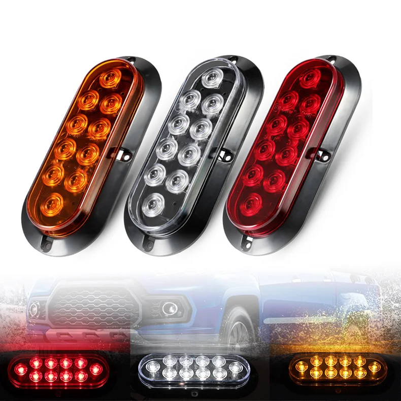 10LED Boat ATV  LED Tail Lamps Warning Trailer Rear Lights Truck Stop light Reversing Steering Running Brake Turn Lights