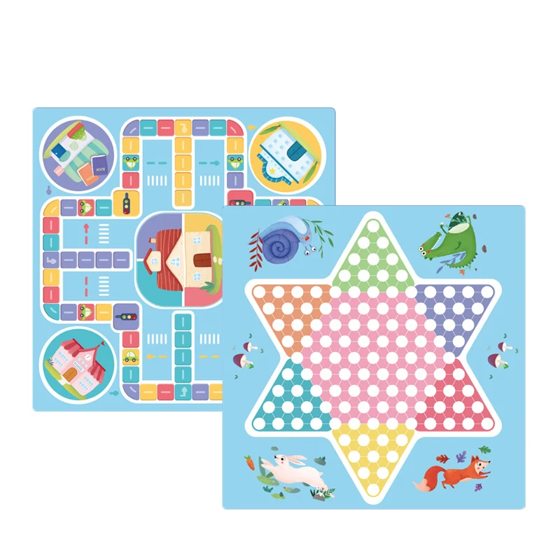 2 in 1 Chess board game Chinese chess flying chess magnetic game educational toy for kids