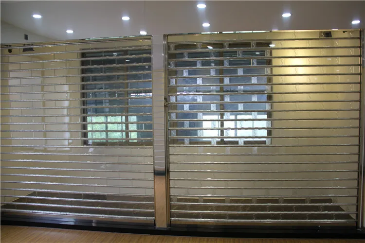 Foshan Plastic Accordion  Transparent Pvc Sound Proof Roller Shutters Door