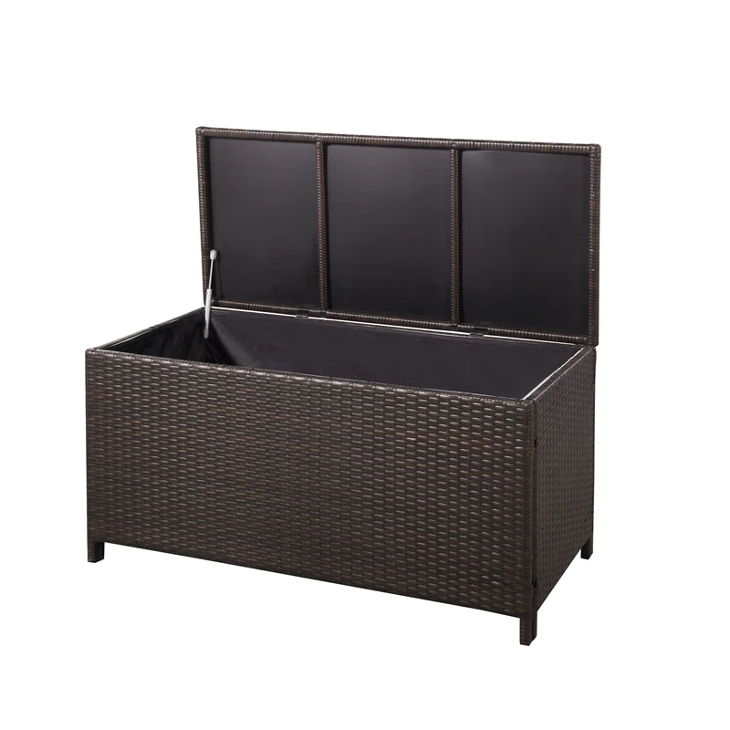Outdoor Plastic Garden waterproof Storage Box Rattan cube Box